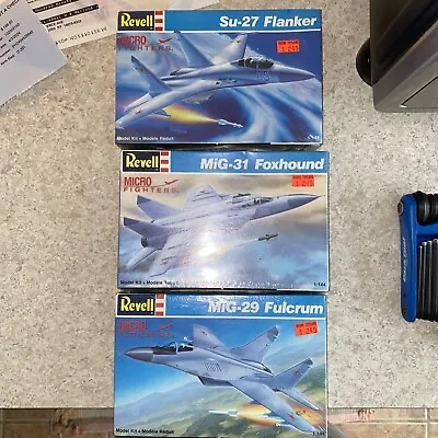 REVELL MICRO FIGHTER - SU-27 FLANKER - RUSSIAN *SEALED* MODEL KIT  1:144 MiG 31 • $20