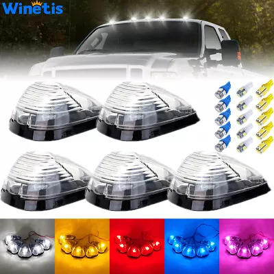 5X LED Cab Roof Marker Lights Clear Kit For 99-16 Ford F250 F350 F450 Super Duty • $24.99