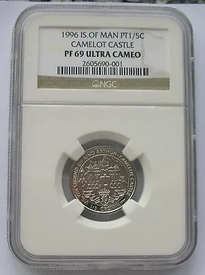 Isle Of Man 1996 Legend Of King Arthur NGC PF69 Platinum CoinProof • $594