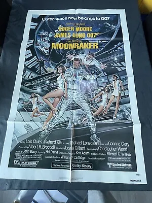 James Bond Moonraker Original Cinema One Sheet Poster 27x41 In Mint Condition • £149