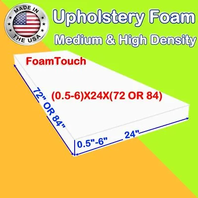 $34.49 • Buy Upholstery FoamTouch Foam Seat Cushion Replacement - 24  X 72  & 24  X 84 