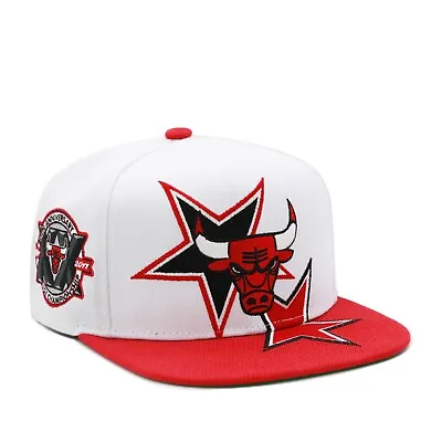 Mitchell & Ness Chicago Bulls NBA All Star Snapback Hat Cap - White/Side Patch • $39