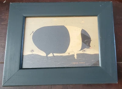 $20 • Buy Warren Kimble Framed 'Pig' Print.