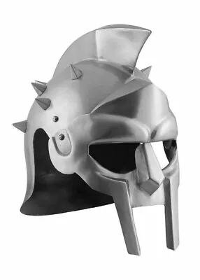 Medieval Helmet Of The Spaniard Maximus Roman Gladiator 18 Gauge Replica - • £56.69