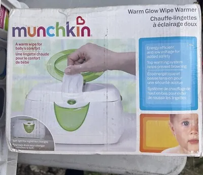Munchkin Warm Glow Baby Wipe Warmer Soft Night Light Diaper Change In Box • $15