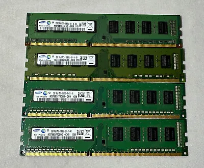 Matched Set 8GB (4x2GB) DDR3 PC3-10600U 1333 MHZ 240 PIN PC RAM • £8.50