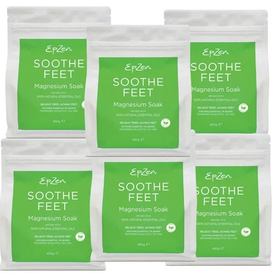 £26.83 • Buy 6x Epzen Soothe Feet Magnesium Soak Crystals 450g - FREE POST Makeup In Australi
