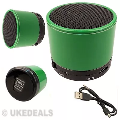 Green Speaker For Pc Ipad Mp3 Mp4 Wireless Bluetooth Mini Portable Audio Stereo • £104.37