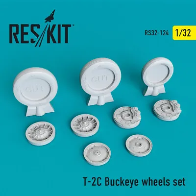 T-2C Buckeye Wheels Set  (Resin Upgrade Set) 1/32 ResKit RS32-0124 • $11.85