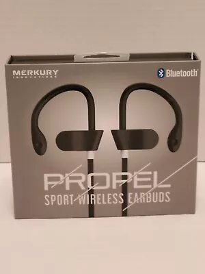 Merkury Innovations Propel Sport Bluetooth 4.2 Wireless Earbuds Black And Blue  • $15