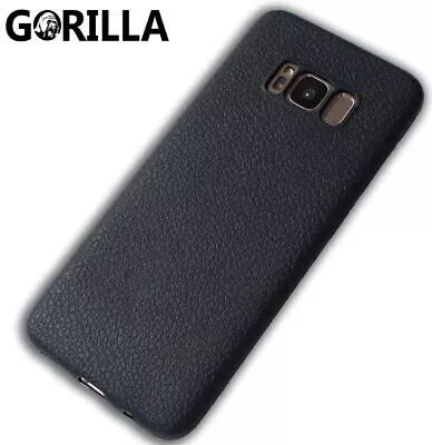 Leather Style Skin Slim Matte Back Case Cover Samsung Galaxy S9 S8 Note 8 A5 S7e • $4.28