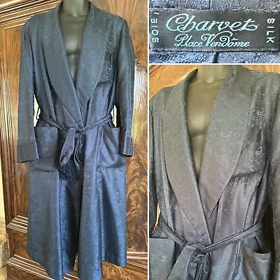 Charvet Paris Vintage Paisley Pattern Mens Silk Dressing Gown Robe • $975