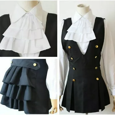 Cosplay Sailor Suspender Skirt School JK Uniform Clothing Outfits Dress Girl Set • $44.04