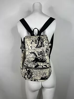 Vtg Jean Paul Gaultier Jpg Black & White Comic Print Backpack  • $330