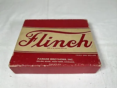 Vintage 1938 Flinch Card Game Parker Brothers Made In The USA COMPLETE • $16.95