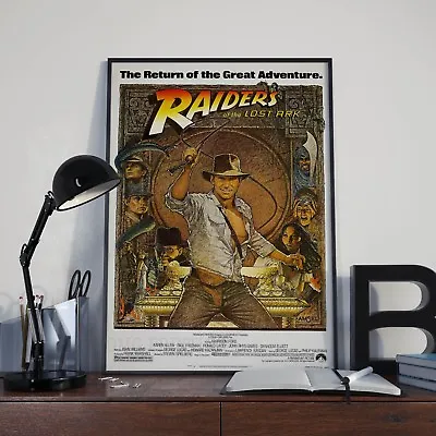 Indiana Jones Raiders Of The Lost Ark  Movie Film Poster Print Picture A3 A4 • £9.88
