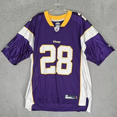 Minnesota Vikings Jersey Mens Extra Large Purple NFL Reebok Peterson 28 • $23.90