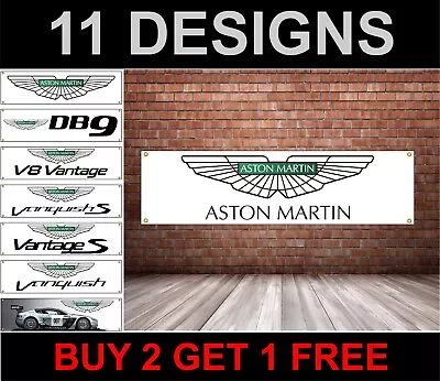 Aston Martin Banner Garage Workshop Printed Pvc Advertising Sign Aston Martin • $18.64