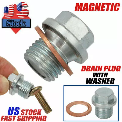 MAGNETIC Oil Drain Plug Bolt & Washer MDP541S For KIA Optima Rio Hyundai Elantra • $10.99