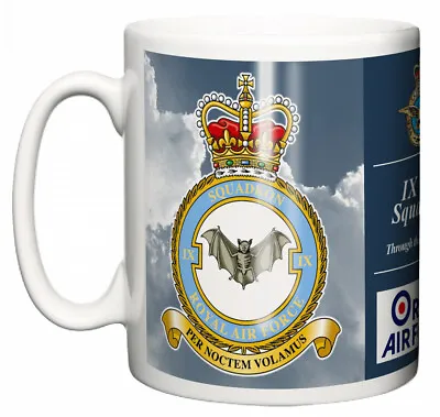 RAF IX (B) Squadron Ceramic Mug Crest Motto Lossiemouth Base Royal Air Force • £10.99