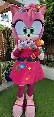 Hire Amy Rose Sonic X Knuckle Lookalike Costume Mascot Fancy Dress Delivery UK • £50