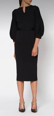 $250 • Buy Scanlan Theodore Crepe Knit Cocoon Sleeve Dress Black Size S
