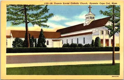 Vintage Postcard. St Francis Xavier Catholic Church Cape Cod MA. AP. • $2.95