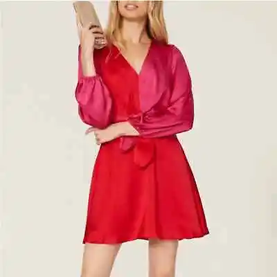 MILLY Stella Satin Dress Size 0 • $89