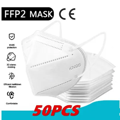 50PCS N95/KN95 MASKS 5 Layers Face Mouth Mask Medical FFP2 Respirator Surgical🍎 • $23.79