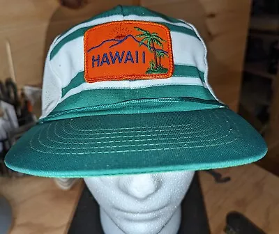 Vintage Hawaii Green/White Mesh Trucker Hat Snapback • $14.95