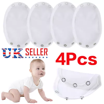 4pcs/Set Comfortable Extender Baby Bodysuit/Vest 100%Cotton 13x9cm Soft • £4.41