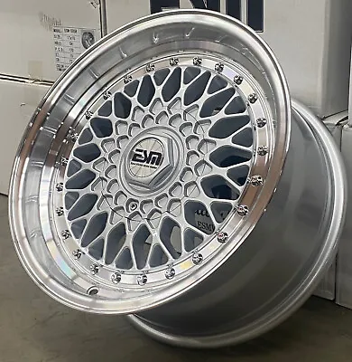 16x8 +20 SILVER 4x100 5x100 ESM-02R Wheels Rims VW Jetta Golf GTI • $760