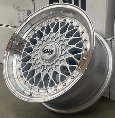 $950 • Buy 16x8 +20 SILVER 4x100 5x100 ESM MESH Wheels Rims VW Jetta Golf GTI