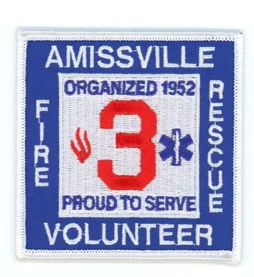 Virginia Va Amissville Volunteer Fire Department Shoulder Patch Police Sheriff • $4.99