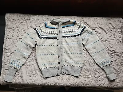 CJ Viking Handmade Pure Wool Denmark Cardigan Vintage Ski Sweater • $9