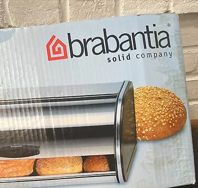 NEW Brabantia Roll Top Bread Box Brilliant Polished Stainless Steel 17.5” Wide • $68