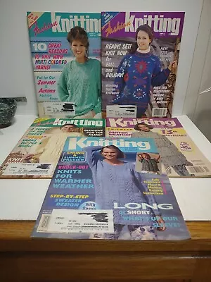 Vintage Fashion Knitting Magazines Lot Of 5 No. 72737476 77 Sweaters Yarn • $10.90