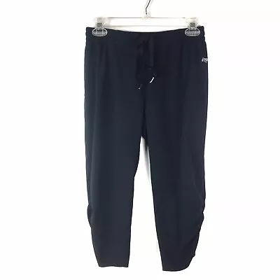 Marika Womens Capri Pants Size Small Black Ruched Gathered Legs Athletic Wear • $19.99
