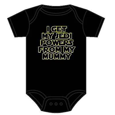 Disney Star Wars Baby Grow Jedi Powers From My Mummy Jedi Baby Shower Gift 0-18 • £8.69