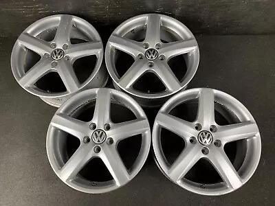 $495 • Buy (4) VW Volkswagen Jetta GLI Original Silver Wheels Rims +Caps 17  TPMS Hol.69912