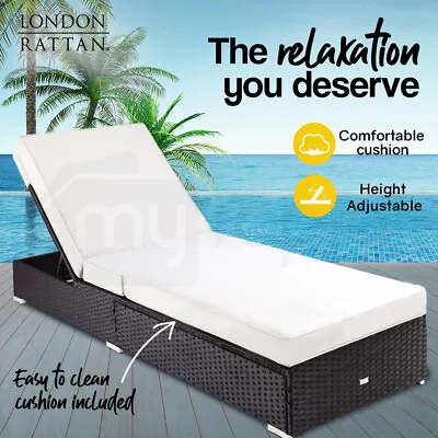 $249 • Buy LONDON RATTAN Wicker Premium Outdoor Sun Lounge Pool Furniture Bed