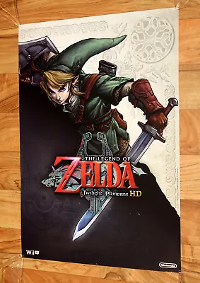 The Legend Of Zelda Twilight Princess HD Very Rare Promo Poster Nintendo Wii U.. • $125.89