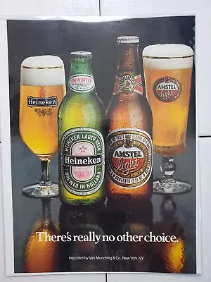 1988 Vintage Heineken Beer Magazine Print Ad Amstel Beer • $13