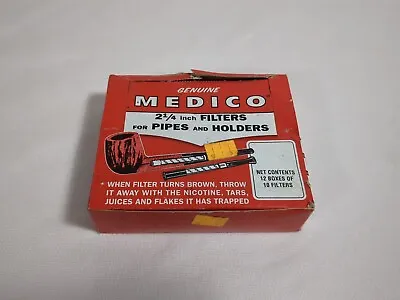 Genuine Medico Tobacco Pipe & Cigar Holder Filters Box Of 120 - New 2 1/4” FS • $20