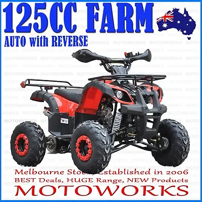 125cc FARM AUTO WITH REVERSE ATV QUAD Dirt Bike Gokart 4 Wheeler Buggy Kids Red • $1149