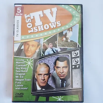 Lost TV Shows DVD 5 Disc Set Mannix Combat Dragnet Sea Hunt Lassie Wagon Train • $10.99