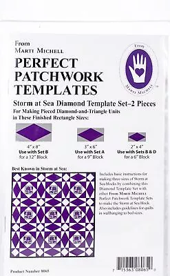 Marti Michell Perfect Patchwork Template-Storm At Sea 2/Pkg 8065M • $17.99