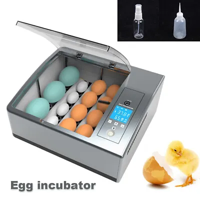 16 Eggs Incubator Poultry Mini Digital Hatcher Auto Turner Duck Bird Hatching • $46.55
