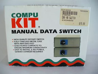 Compu Kit 2-Way A/B Manual Rotary Knob Data Transfer Switch - Used/works • $7.99