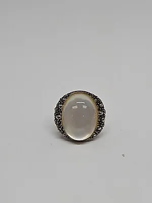Michael Dawkins Sterling Silver Starry Night Mother Of Pearl Triplet Ring 7.25 • $99.99